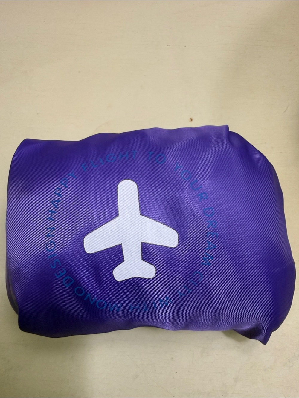 Purple Travel bag with Airplane Print